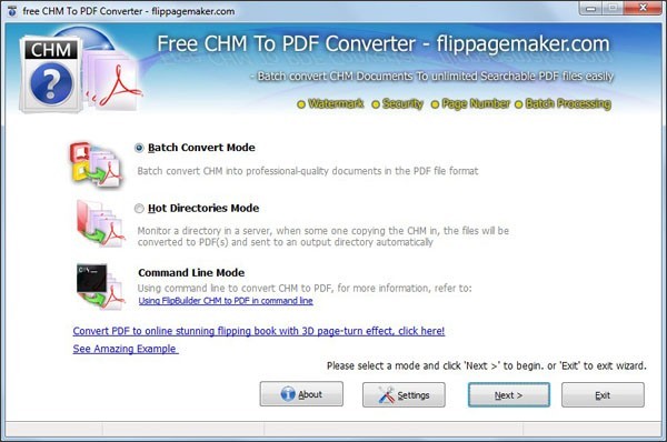 FlipPageMaker CHM to PDF