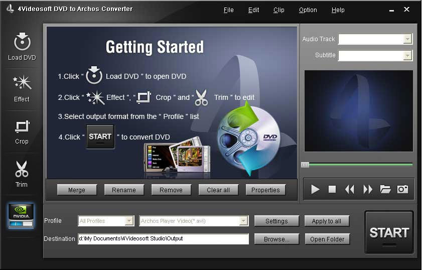4Videosoft DVD to Archos Converter