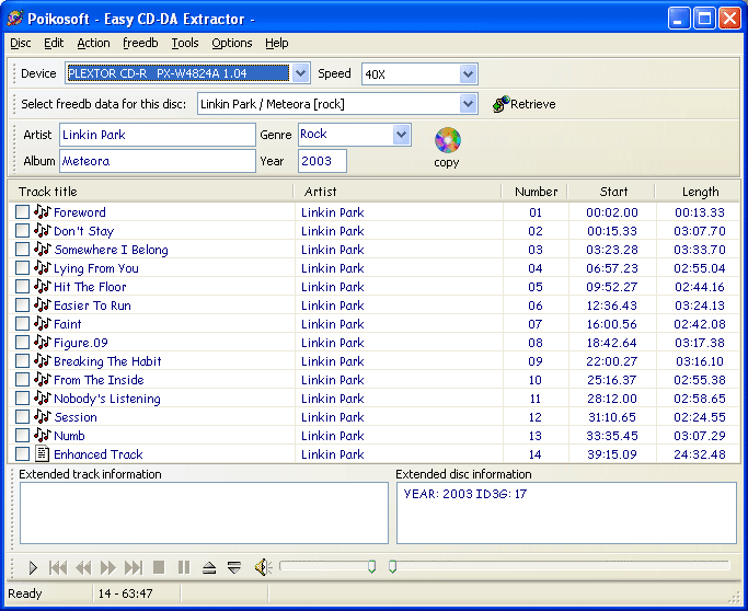 Easy CD-DA Extractor Version: 4.3.3.10 serial key or number