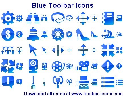 Blue Toolbar Icons