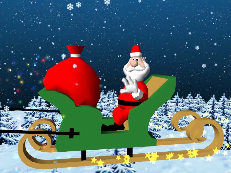 Christmas Santa Claus 3d screensaver
