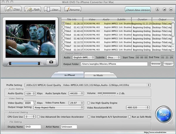WinX DVD to iPhone Converter for Mac