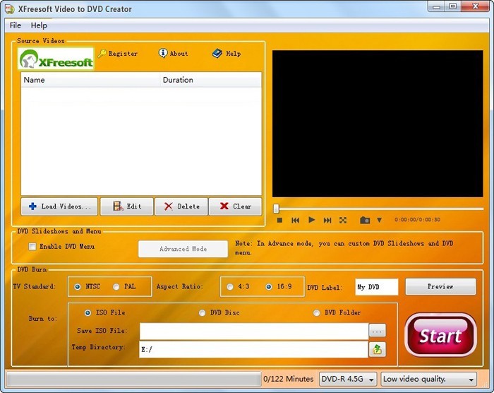 XFreesoft Video to DVD Creator