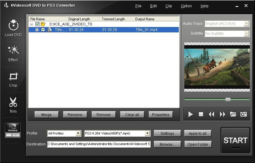 4Videosoft DVD to PS3 Converter