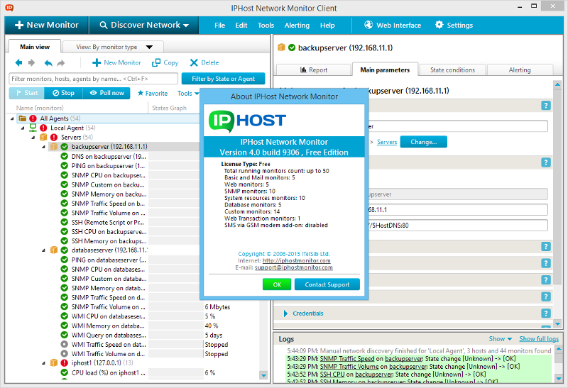 IPHost Network Monitor Freeware