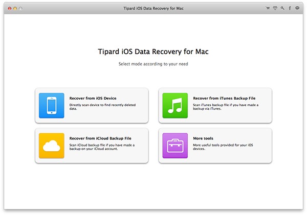 Tipard iOS Data Recovery for Mac