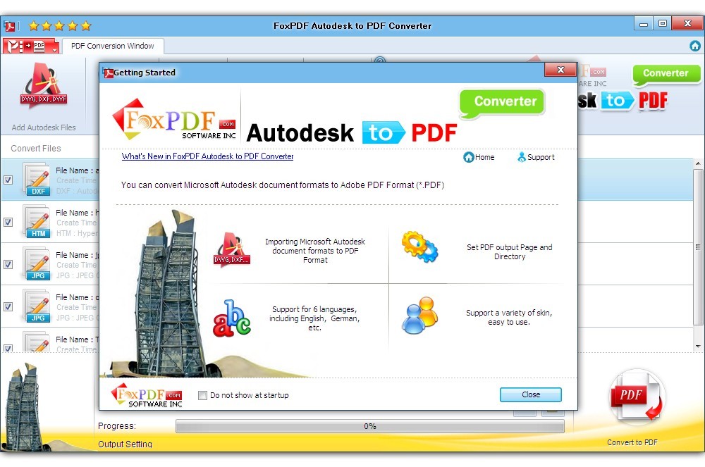 FoxPDF Autodesk to PDF Converter