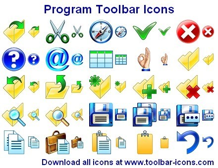 Program Toolbar Icon Set