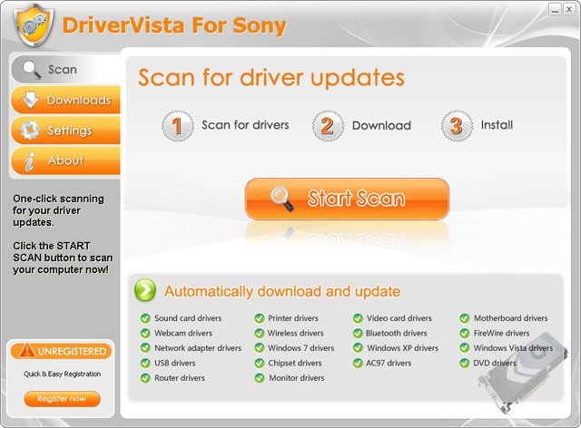 DriverVista For Sony
