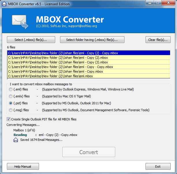 SoftLay MBOX Converter Software