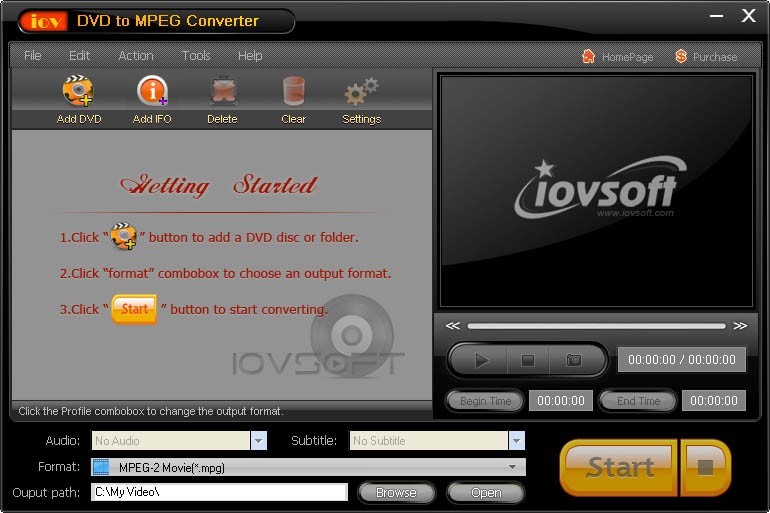 iovSoft DVD to MPEG Converter