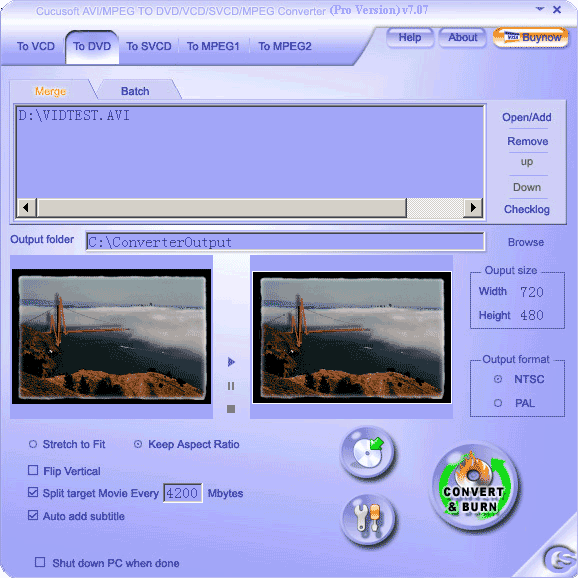 MPEG/AVI to DVD/VCD/SVCD Converter Pro