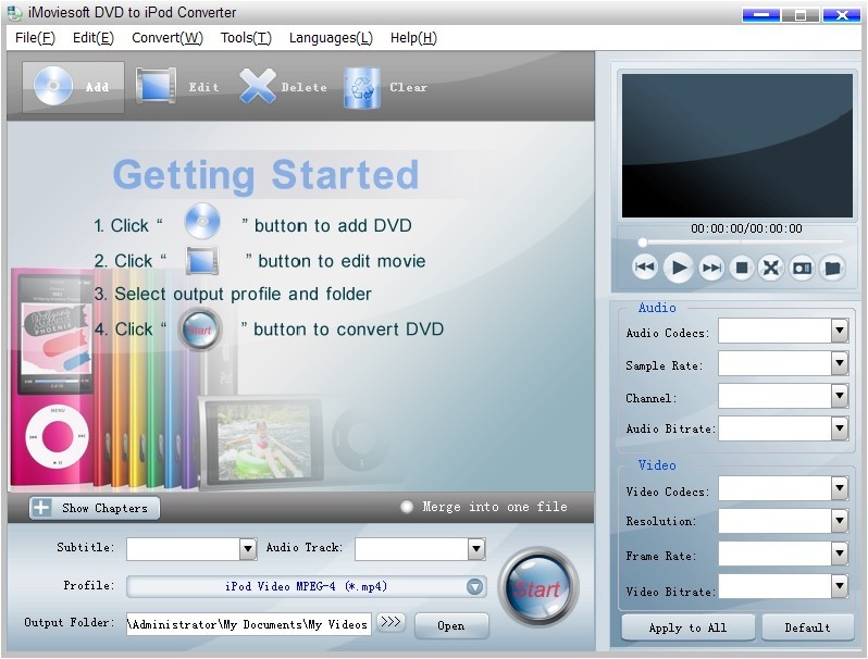 iMoviesoft DVD to iPod Converter