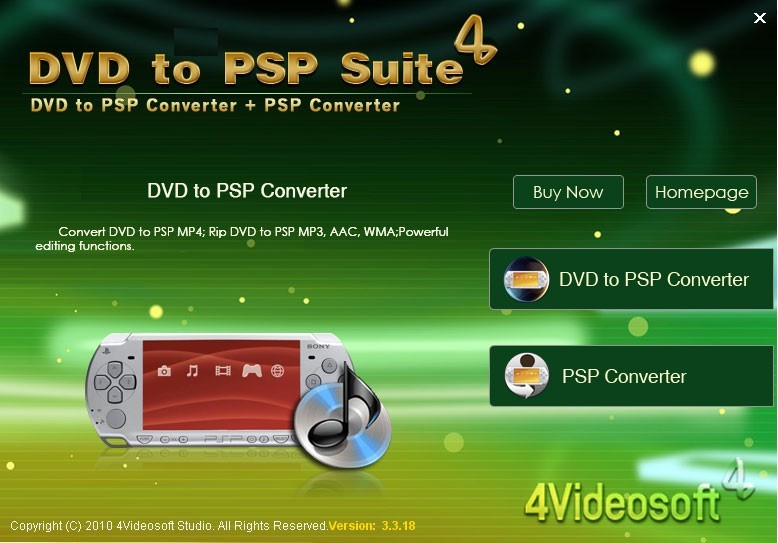 4Videosoft DVD to PSP Suite