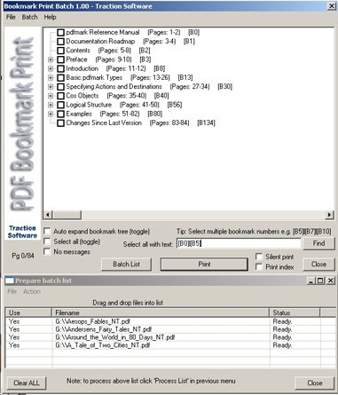 PDF Bookmark Print Batch