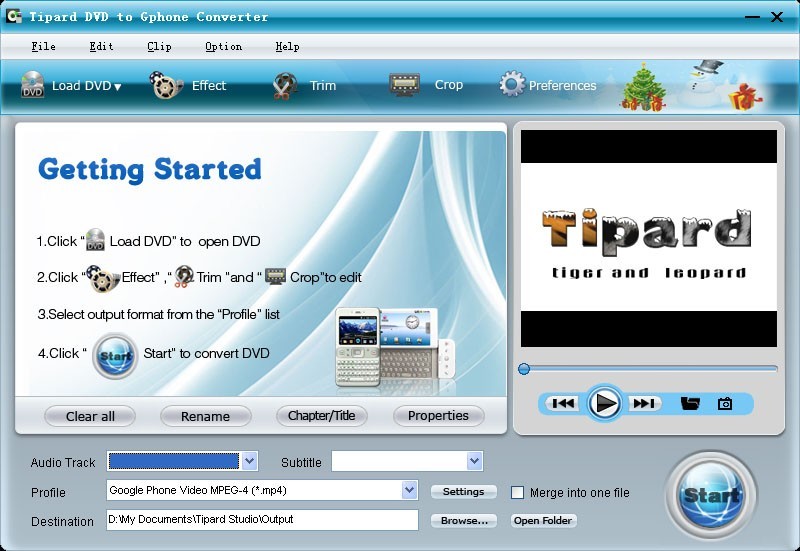 Tipard DVD to Gphone Converter