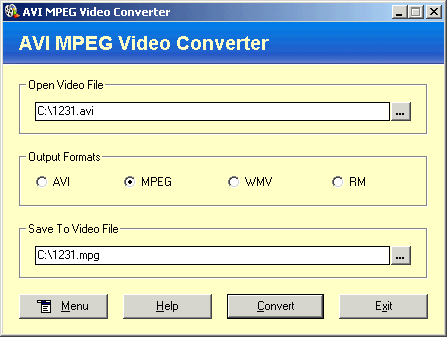 AVI MPEG Video Converter