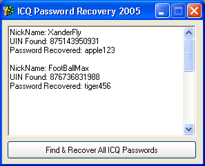 ICQ Password Recovery 2005