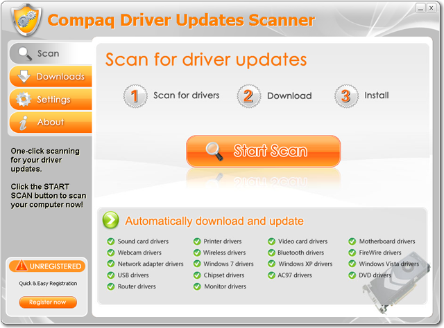 Compaq Driver Updates Scanner