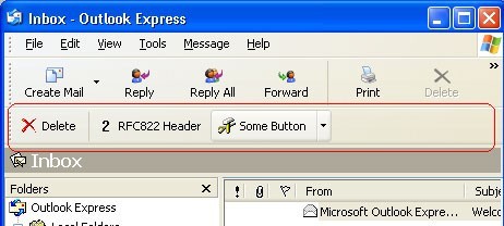 Demo toolbar for Outlook Express