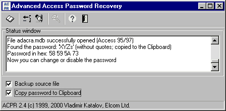 Advanced Access Password Recovery