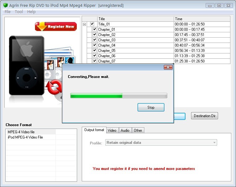 Agrin Free Rip DVD to iPod Mp4 Ripper