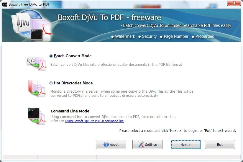 Boxoft Free DJVU to PDF freeware)