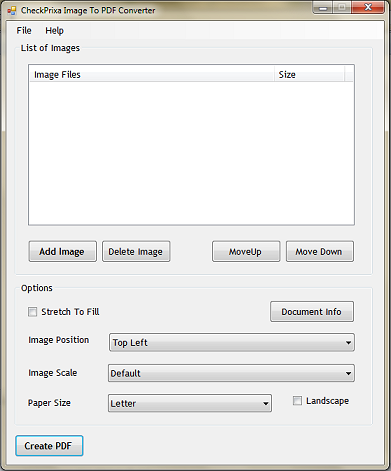 CheckPrixa Image To PDF Converter