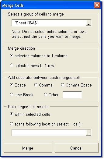 Excel Join (Merge, Combine) Multiple Cel