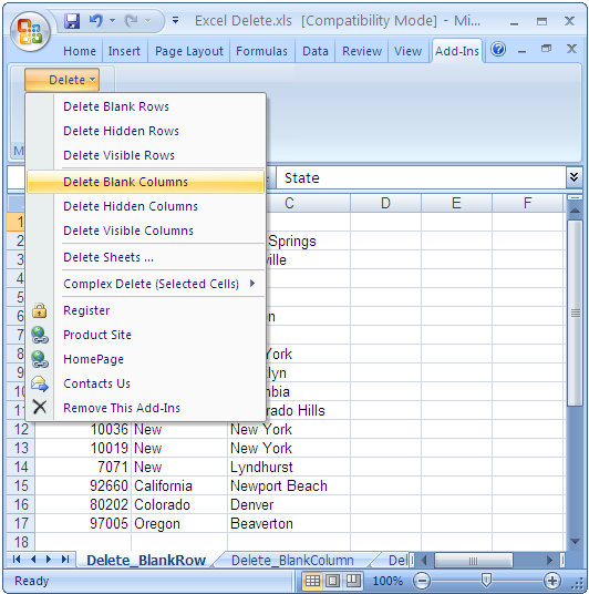 Excel Tool Delete Blank, Hidden Rows, Columns, Sheets