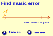 Find error at the melody ear training