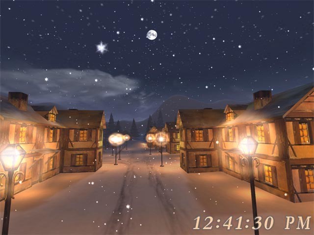 Free 3D Christmas Night Screensaver