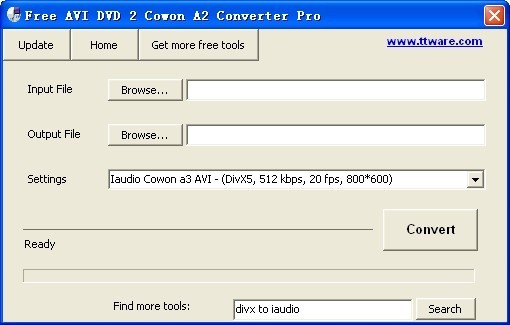 Free AVI DVD 2 Cowon A2 Converter Pro
