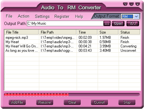 Free Audio TO RM Converter