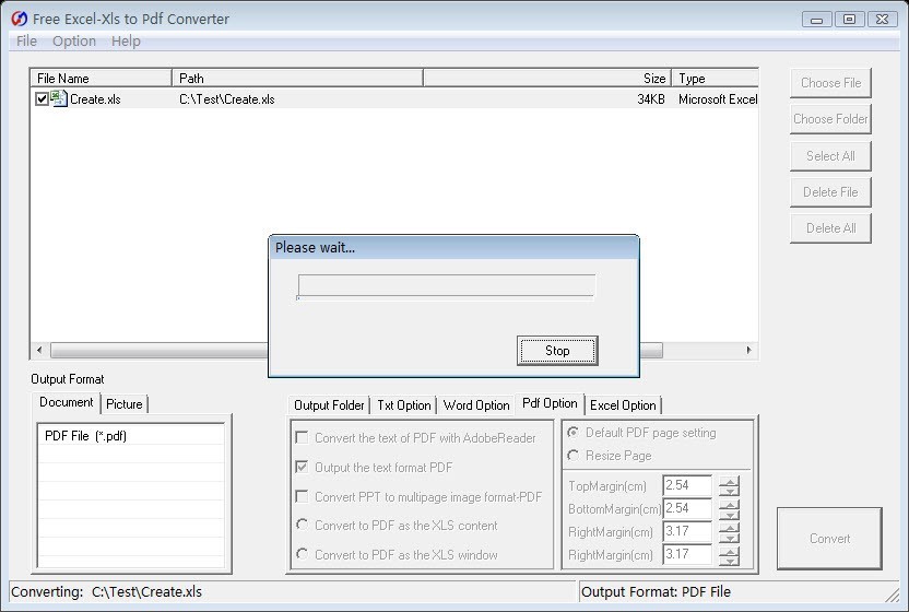 Free Excel/Xls to Pdf Converter
