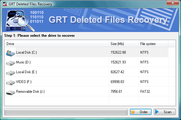 GRT Deleted Files Recovery for FAT