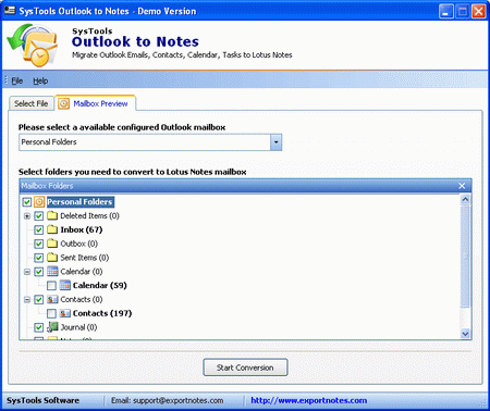 Import an Outlook PST into Lotus Notes