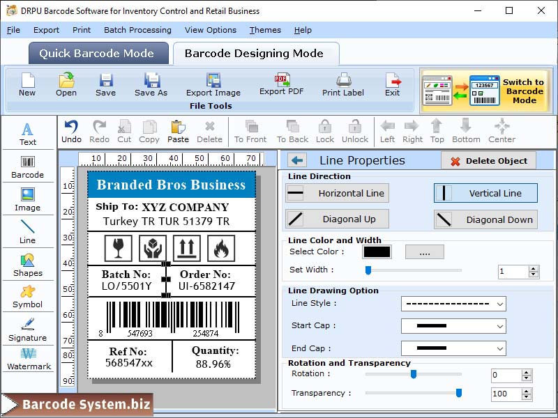Inventory Control 2D Barcodes