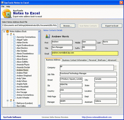 Lotus Notes to Excel Converter