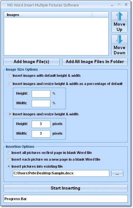 MS Word Insert Multiple Pictures Software
