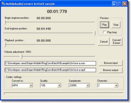 Mobile Audio Convert ActiveX