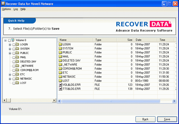 Novell Netware Data Recovery Tool