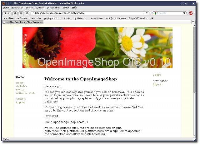 OpenImageShop - yet another webshop