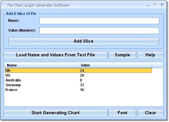 Pie Chart Graph Generator Software