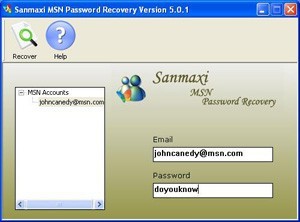 Recover MSN Messenger Passwords
