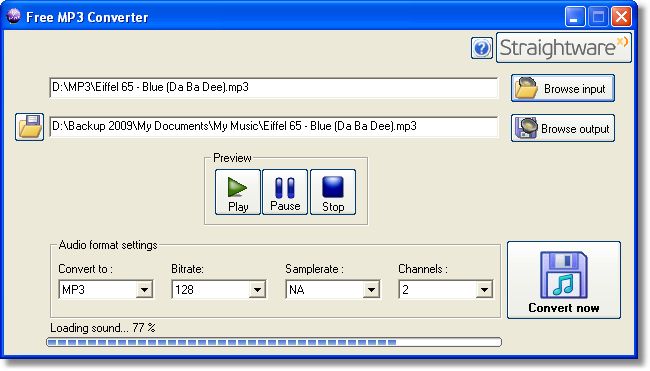Straightware Free MP3 Converter