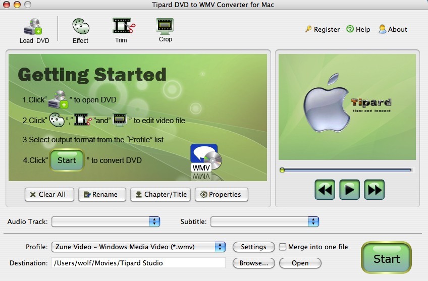 Tipard DVD to WMV Converter for Mac