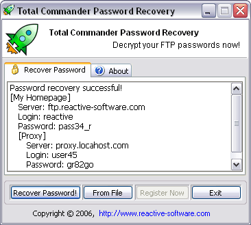 Total Commander Password Recovery