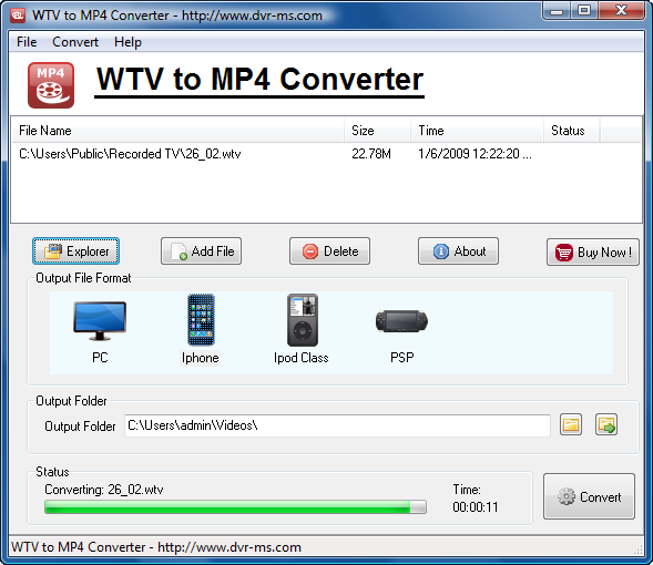 WTV to MP4 Converter