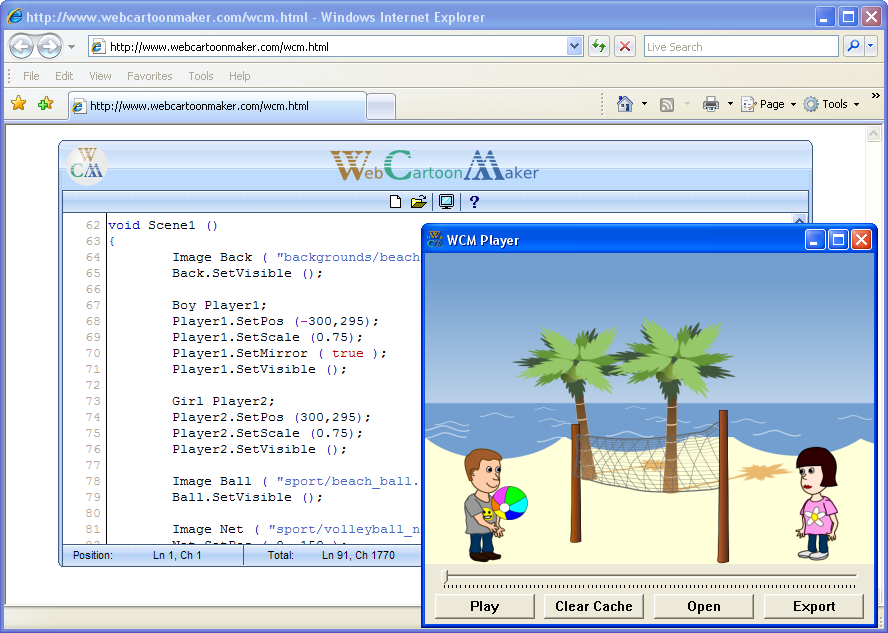 Web Cartoon Maker Player  Screenshot